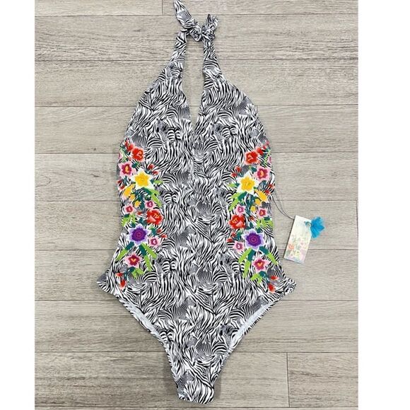 NWTs Johnny Was Spring Halter Embroidered One Piece Size Small - Picture 4 of 6